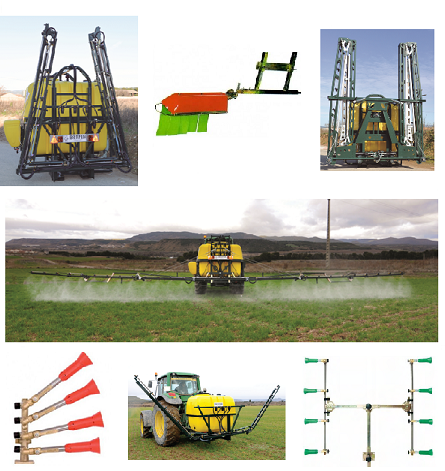 BARRAS HIDRÁULICAS, BARRAS MANUALES, INTERFILAS, PULVERIZADORES DE COLUMNA